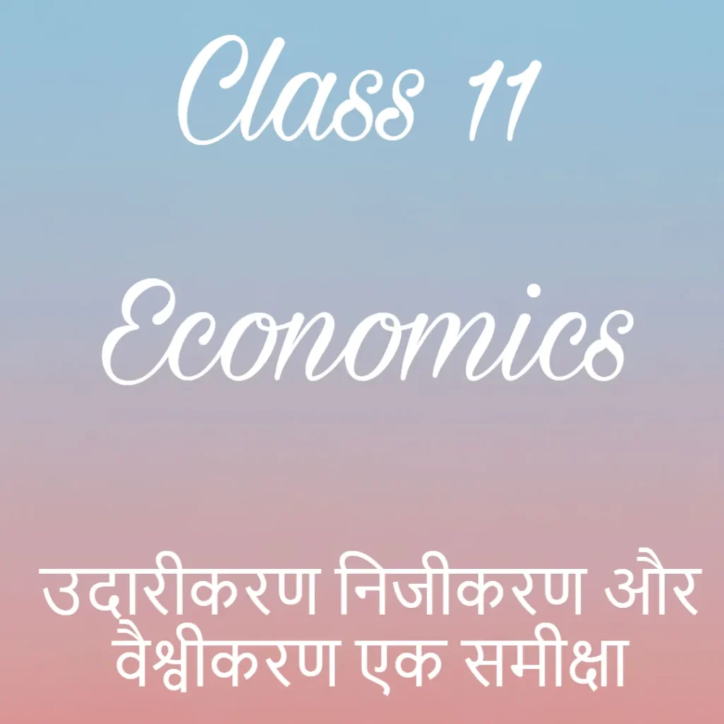 उदारीकरण निजीकरण और वैश्वीकरण एक समीक्षा Notes, Class 11 Economics Chapter 3 Notes in Hindi